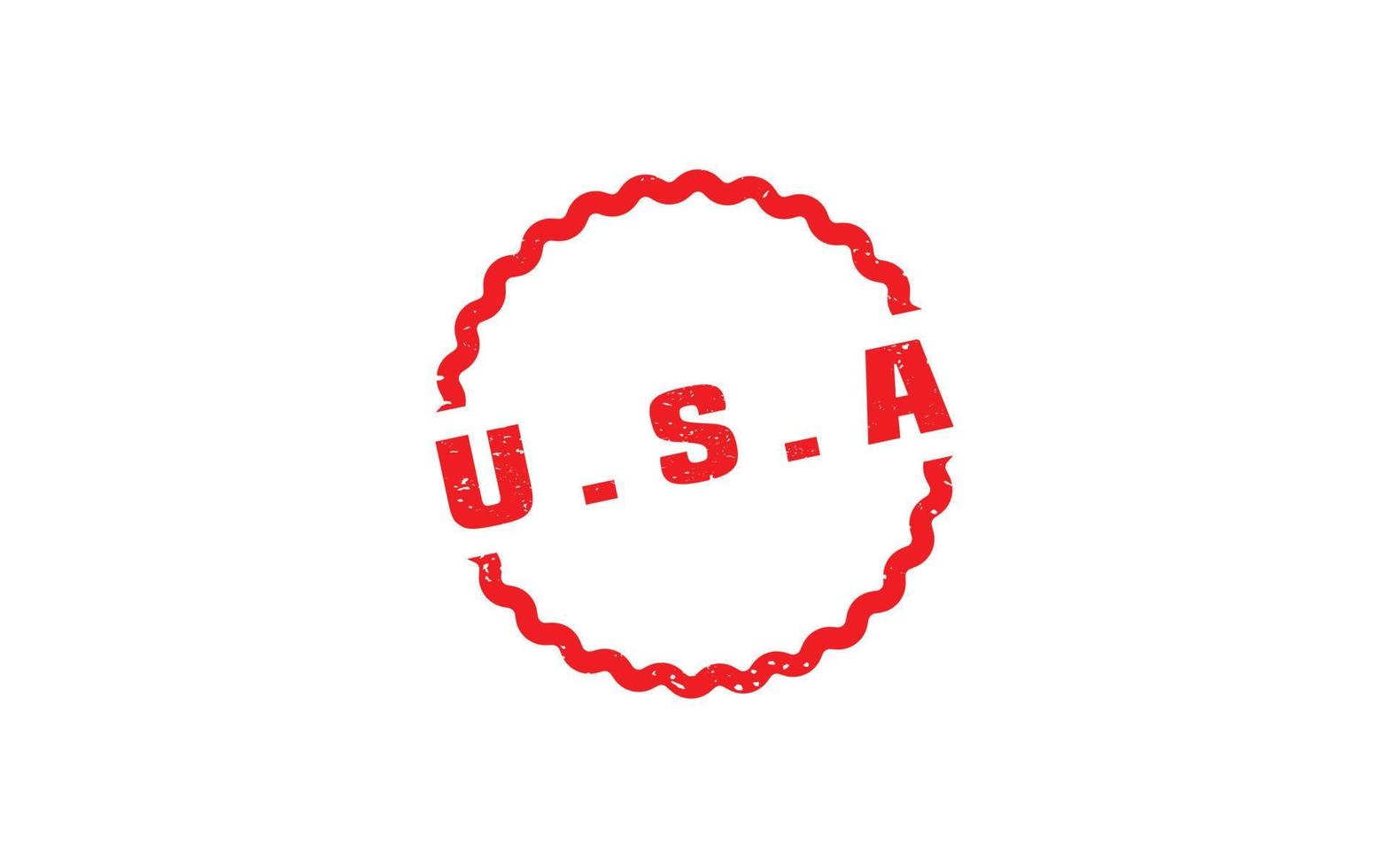 American USA stamp rubber with grunge style on white background vector