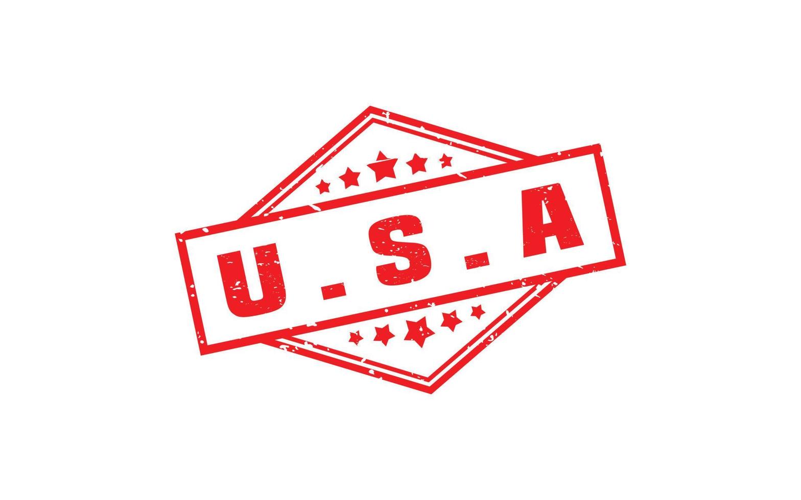 americano Estados Unidos sello caucho con grunge estilo en blanco antecedentes vector