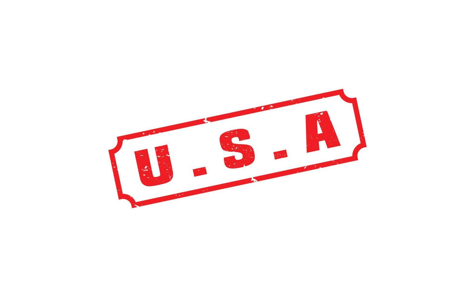 American USA stamp rubber with grunge style on white background vector