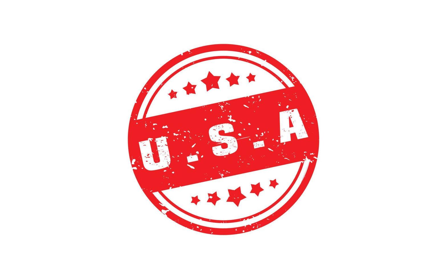 American USA stamp rubber with grunge style on white background vector