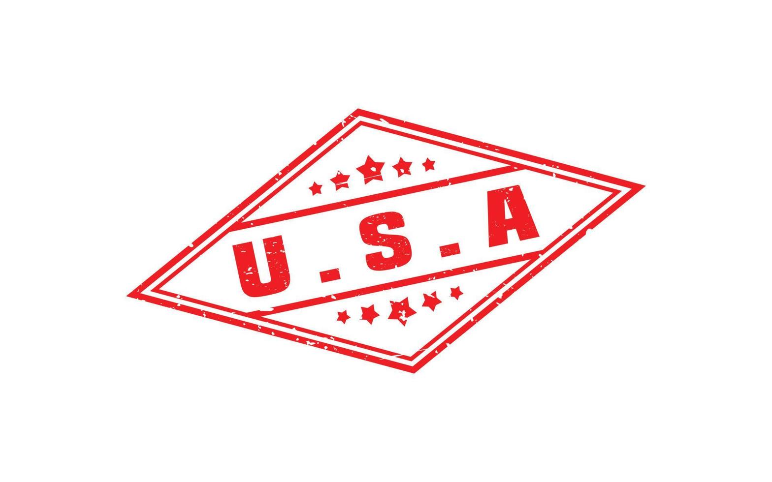 American USA stamp rubber with grunge style on white background vector