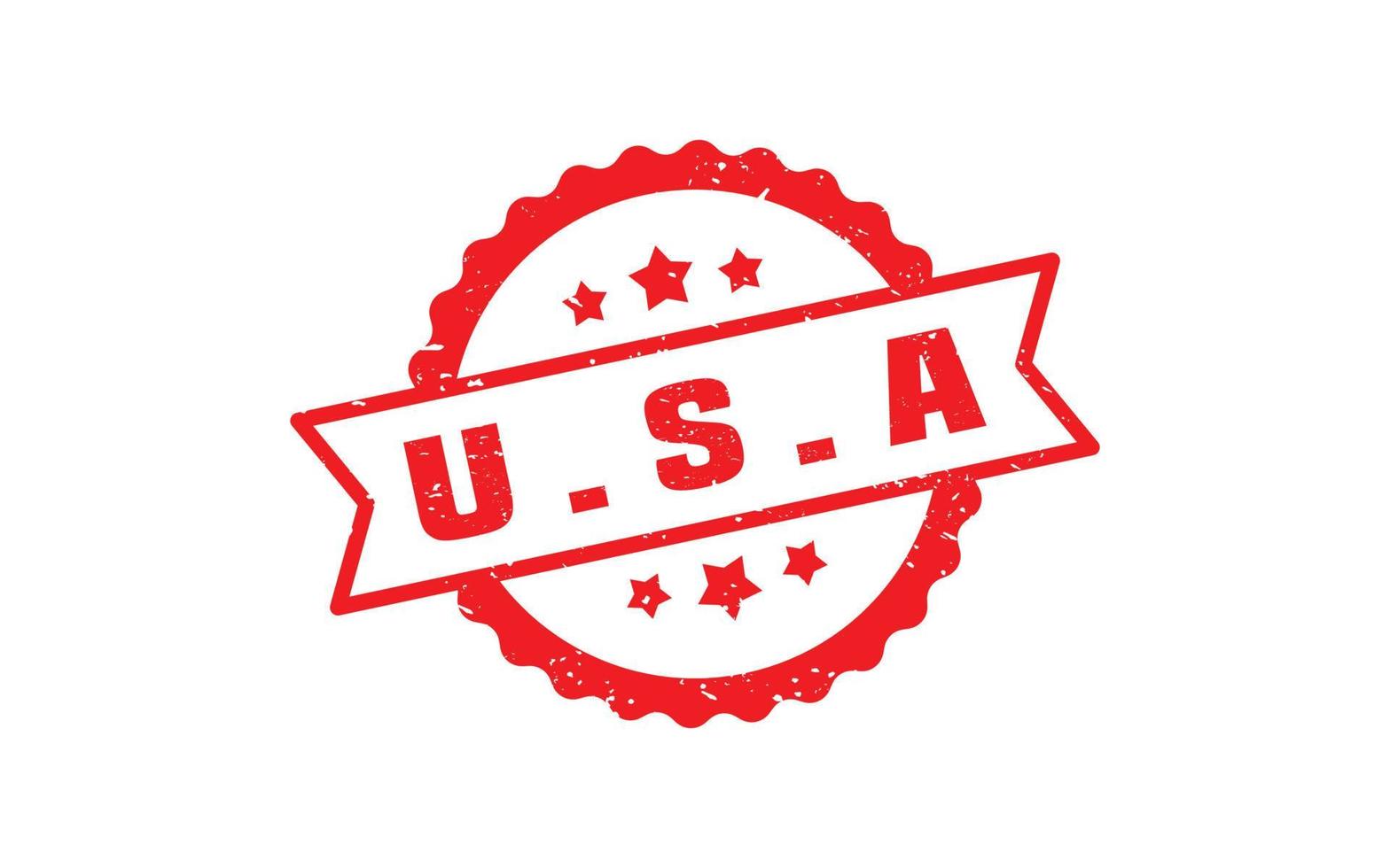 American USA stamp rubber with grunge style on white background vector