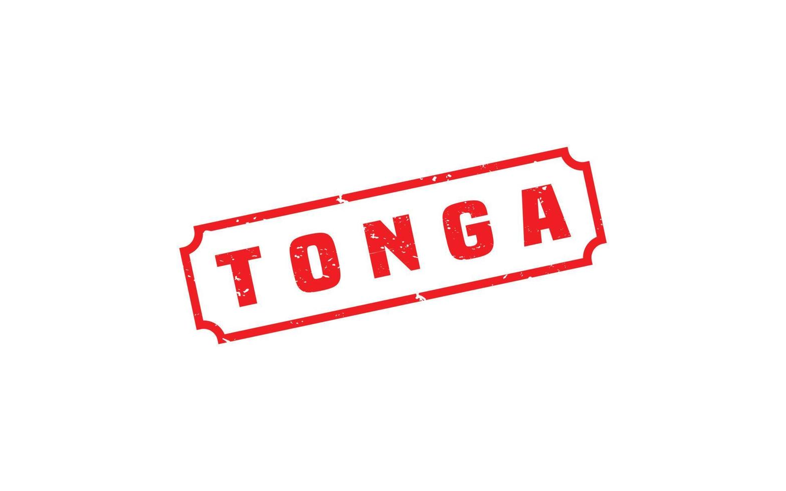 Tonga stamp rubber with grunge style on white background vector