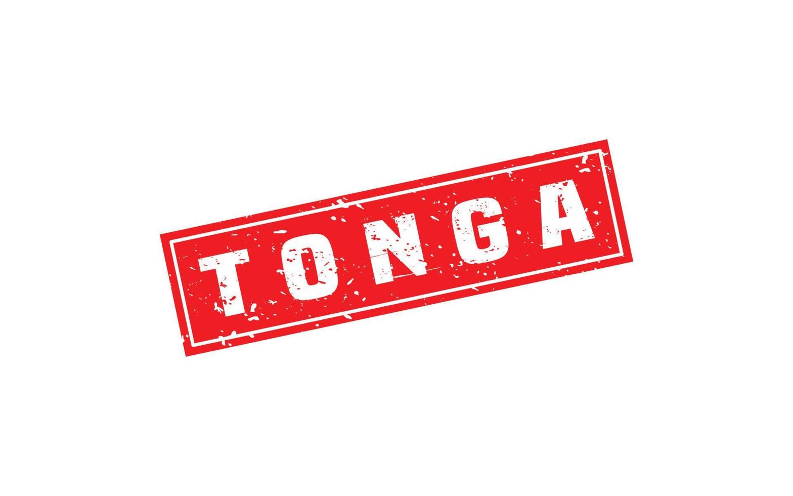 Tonga stamp rubber with grunge style on white background vector