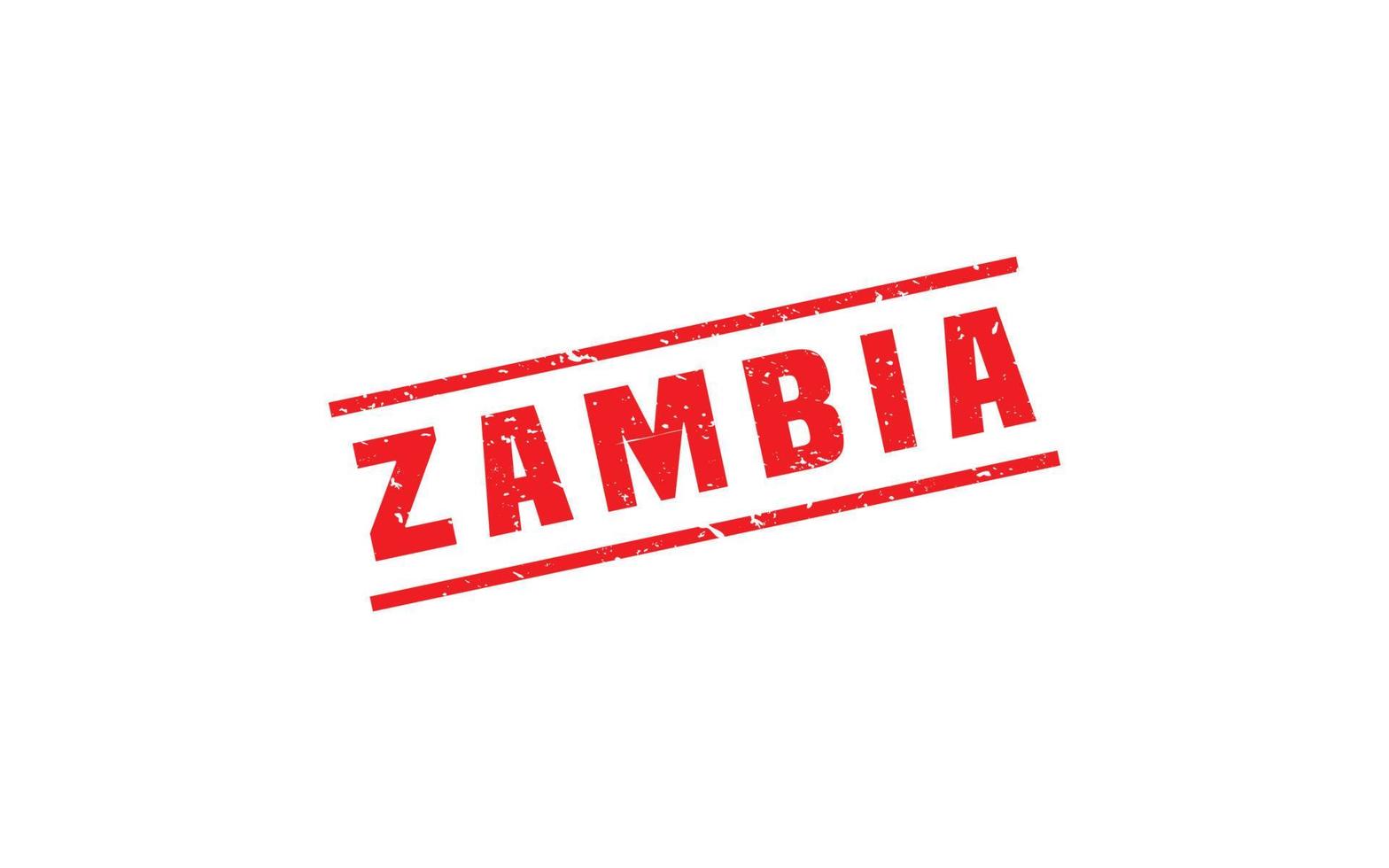 ZAMBIA stamp rubber with grunge style on white background vector