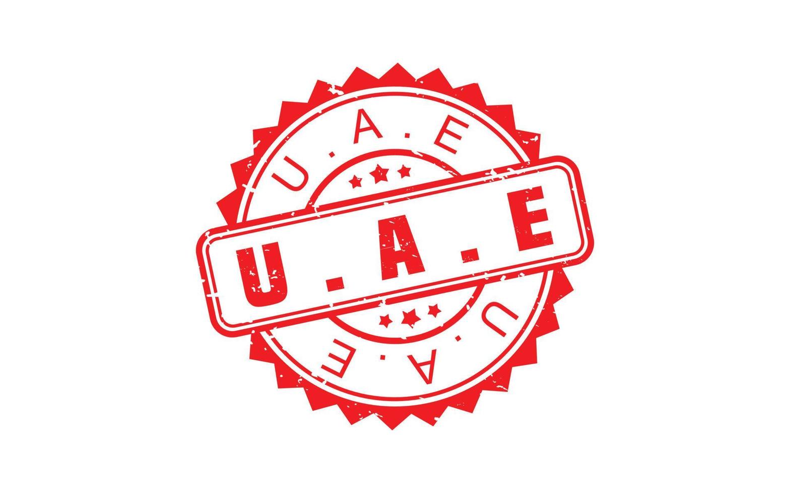 UAE stamp rubber with grunge style on white background vector