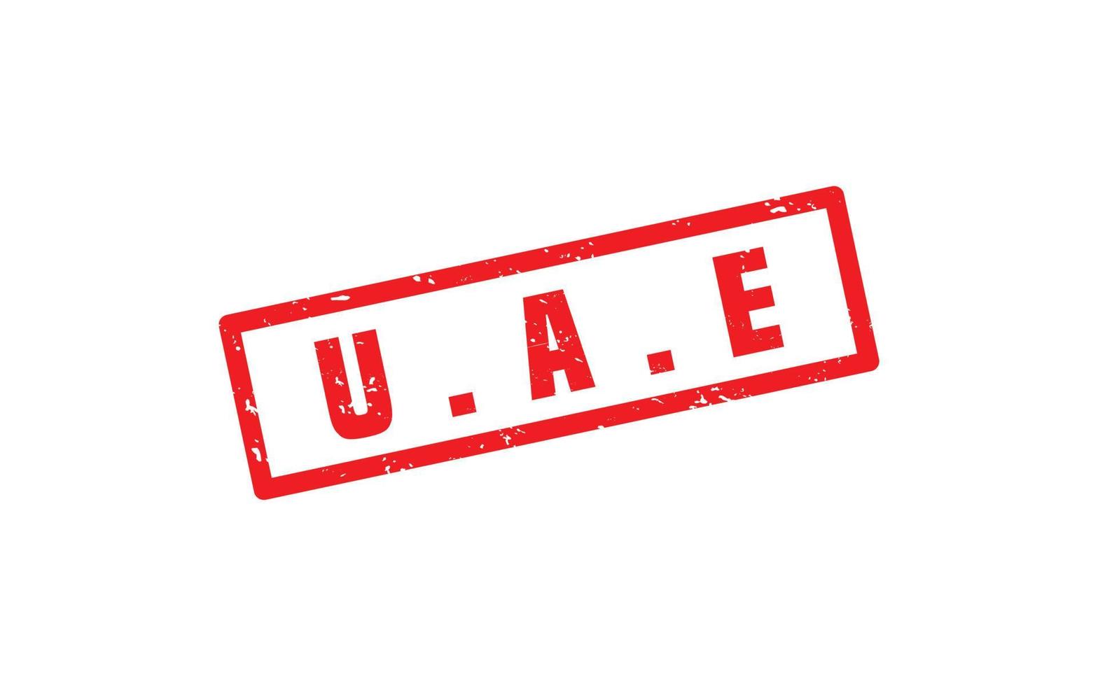 UAE stamp rubber with grunge style on white background vector