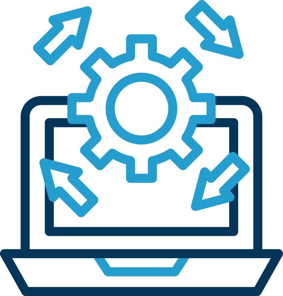 Upgrade Laptop Vector Icon Design