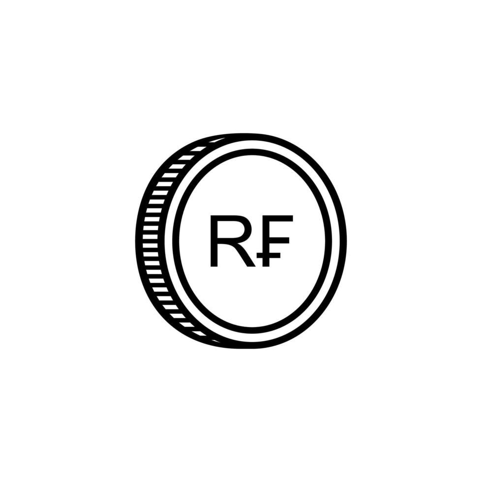 Rwanda Currency Symbol, Rwandan Franc Icon, RWF Sign. Vector Illustration