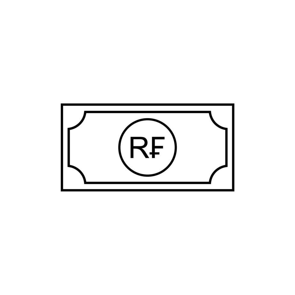 Rwanda Currency Symbol, Rwandan Franc Icon, RWF Sign. Vector Illustration
