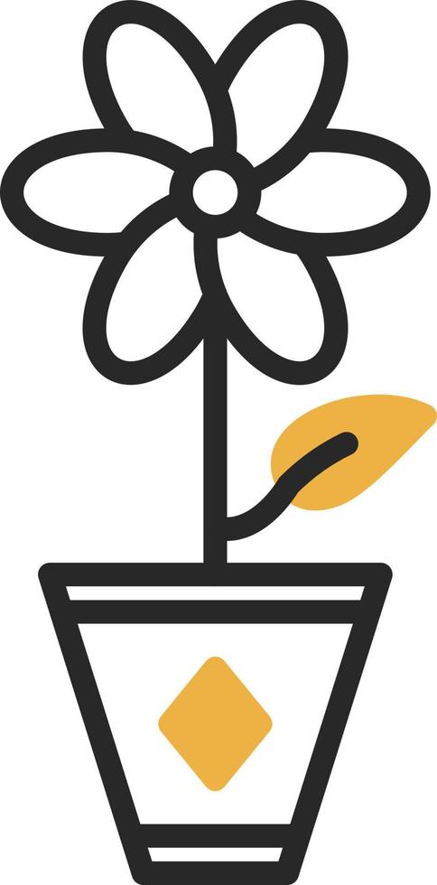 diseño de icono de vector de maceta de flores