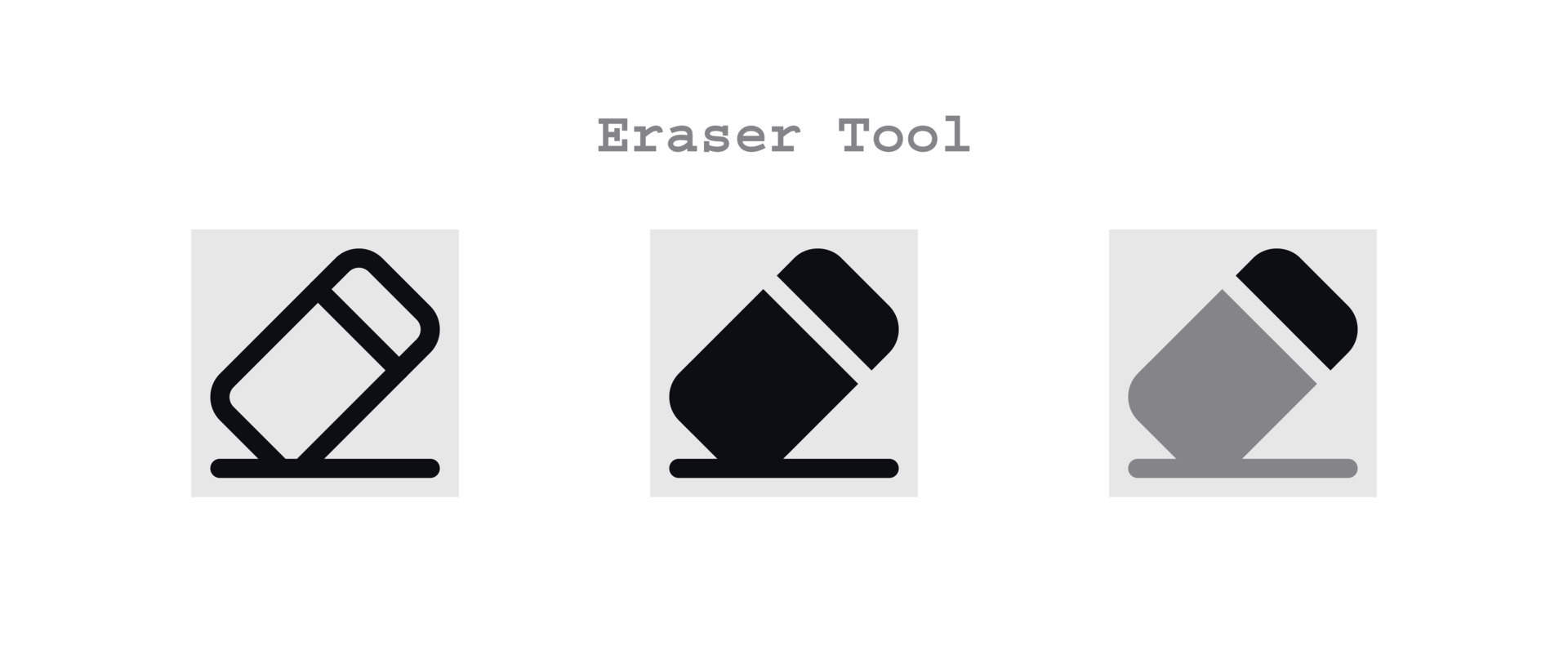 eraser icons set 20790776 Vector Art at Vecteezy