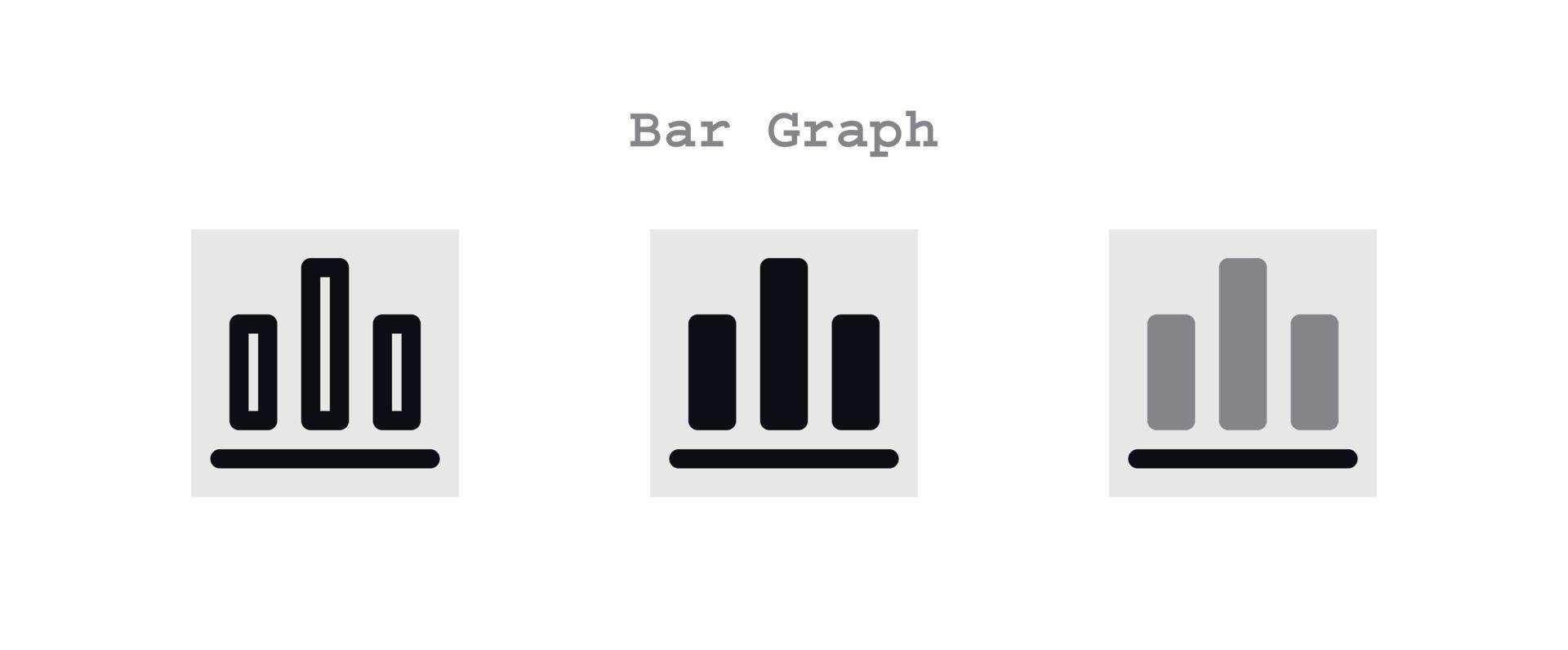 bar grafico icono conjunto vector