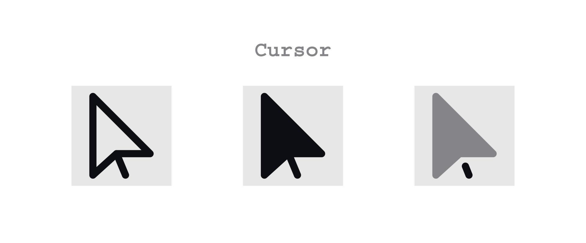 cursor icons set vector