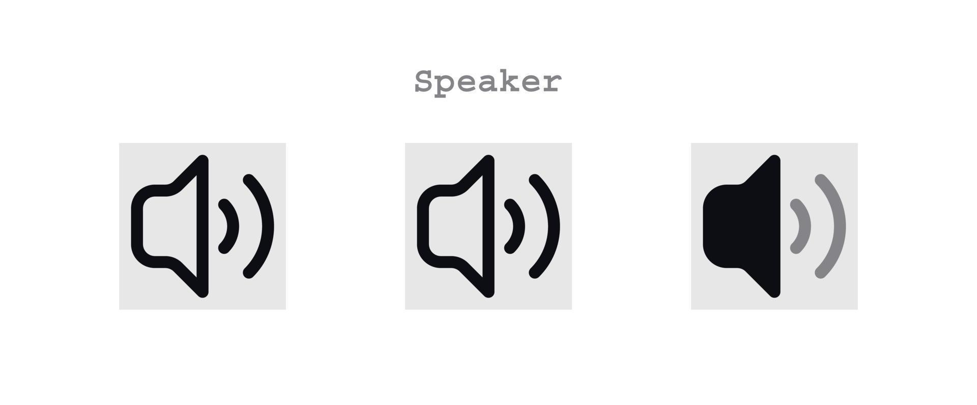 speaker icons set 20790792 Vector Art at Vecteezy