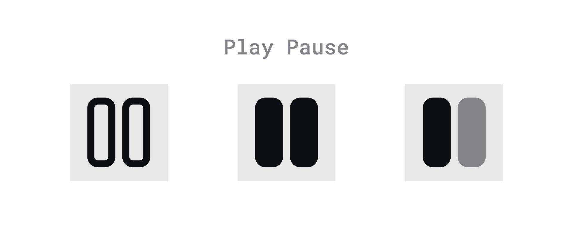 Play Pause Icons Sheet vector