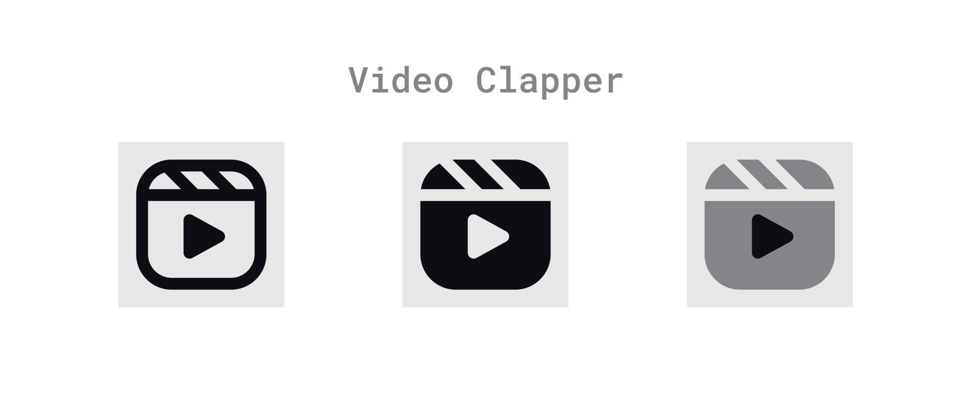 Video Clapper Icons Sheet vector
