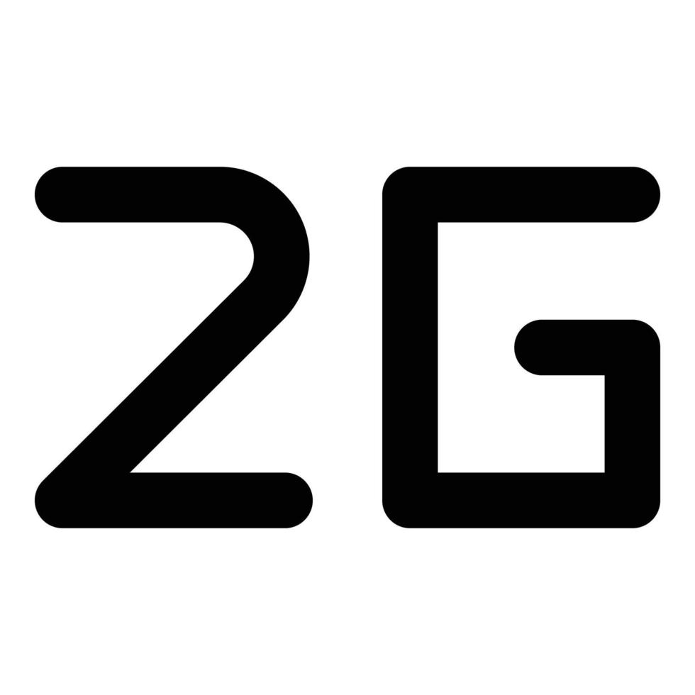2g icono para web ui diseño vector