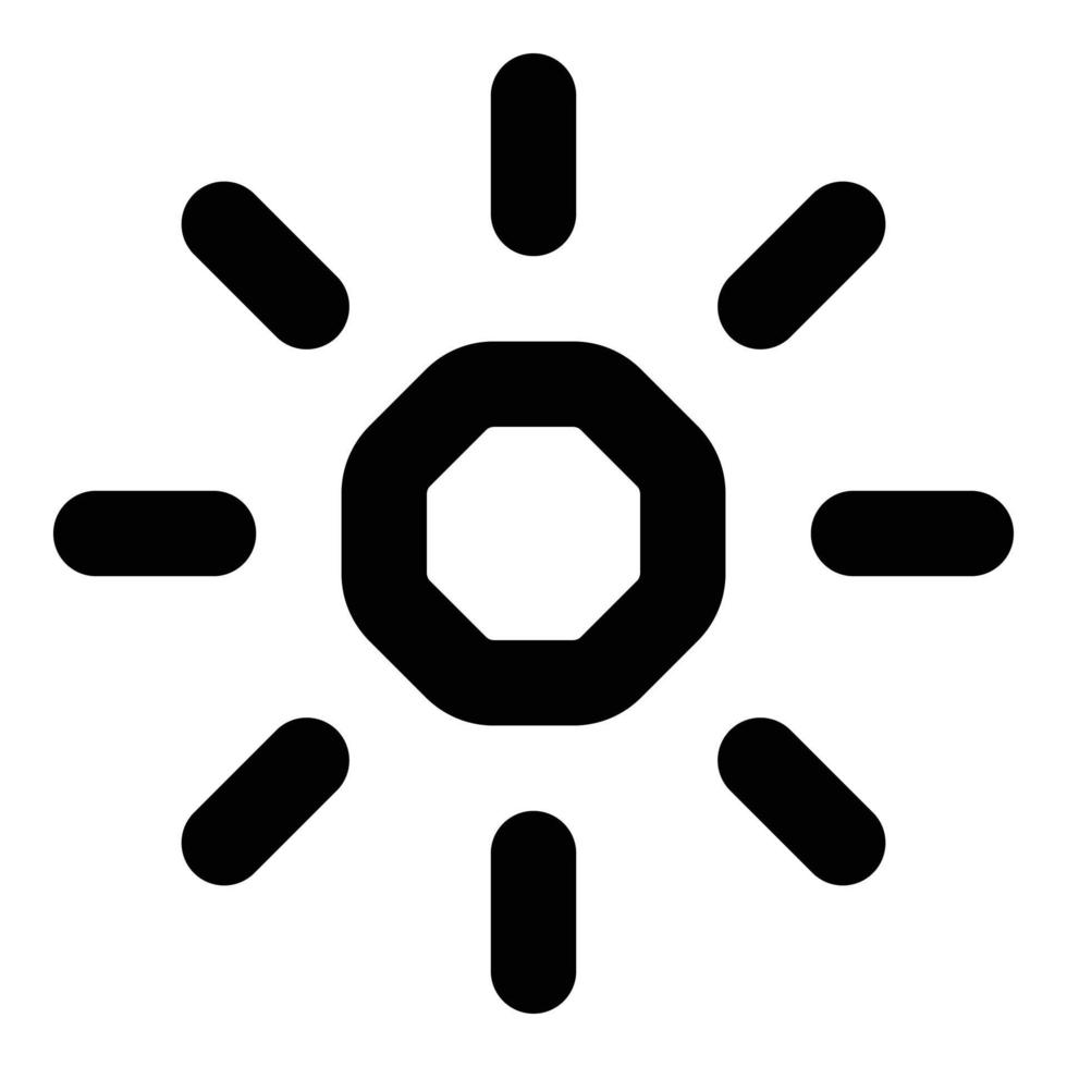 brightness icon for web ui design vector