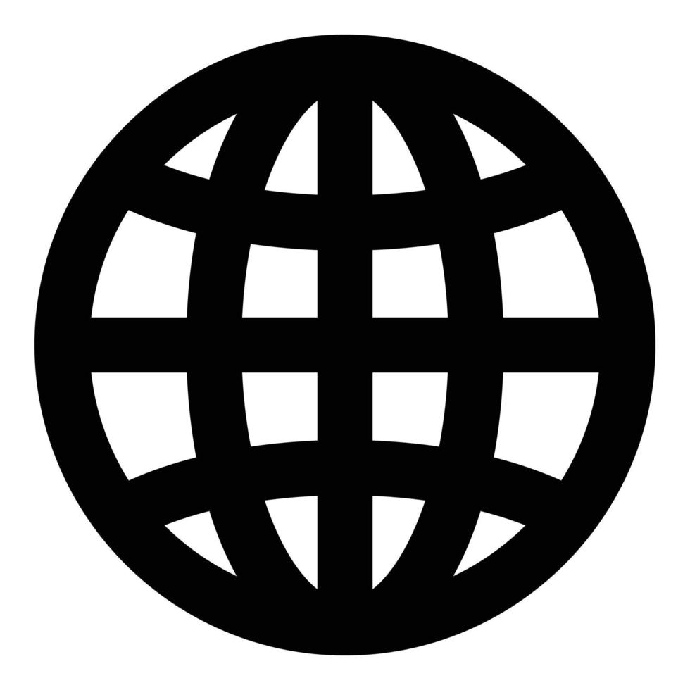 globe icon for web ui design vector