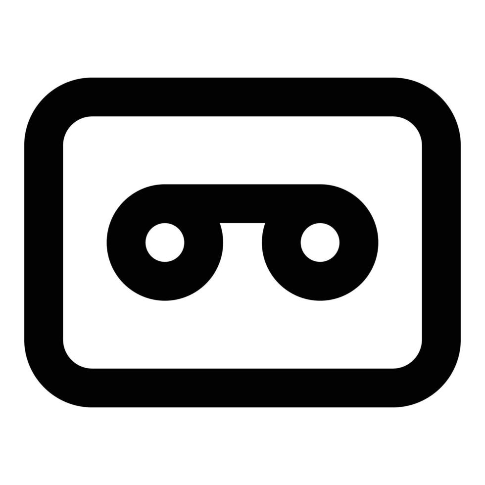 cassette icon for web ui design vector