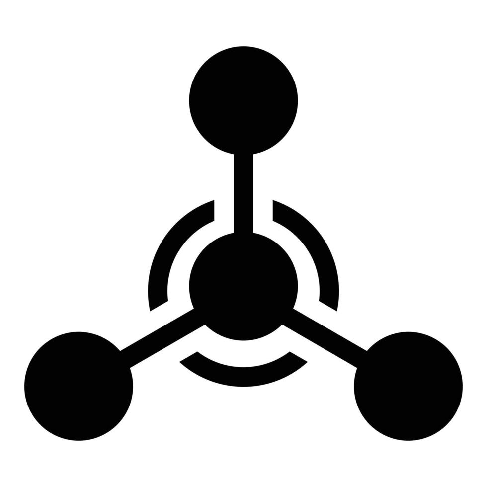 químico arma símbolo icono para web ui diseño vector