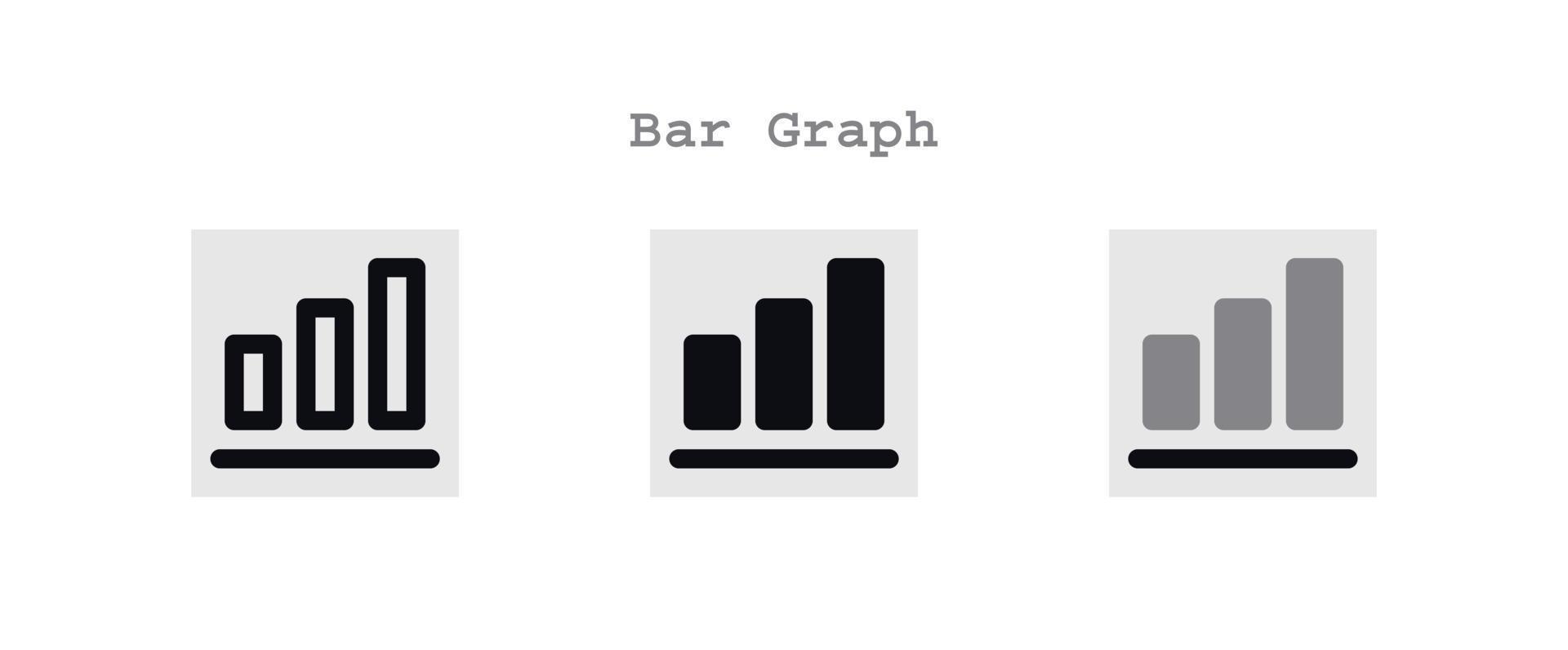 bar graph icon set vector