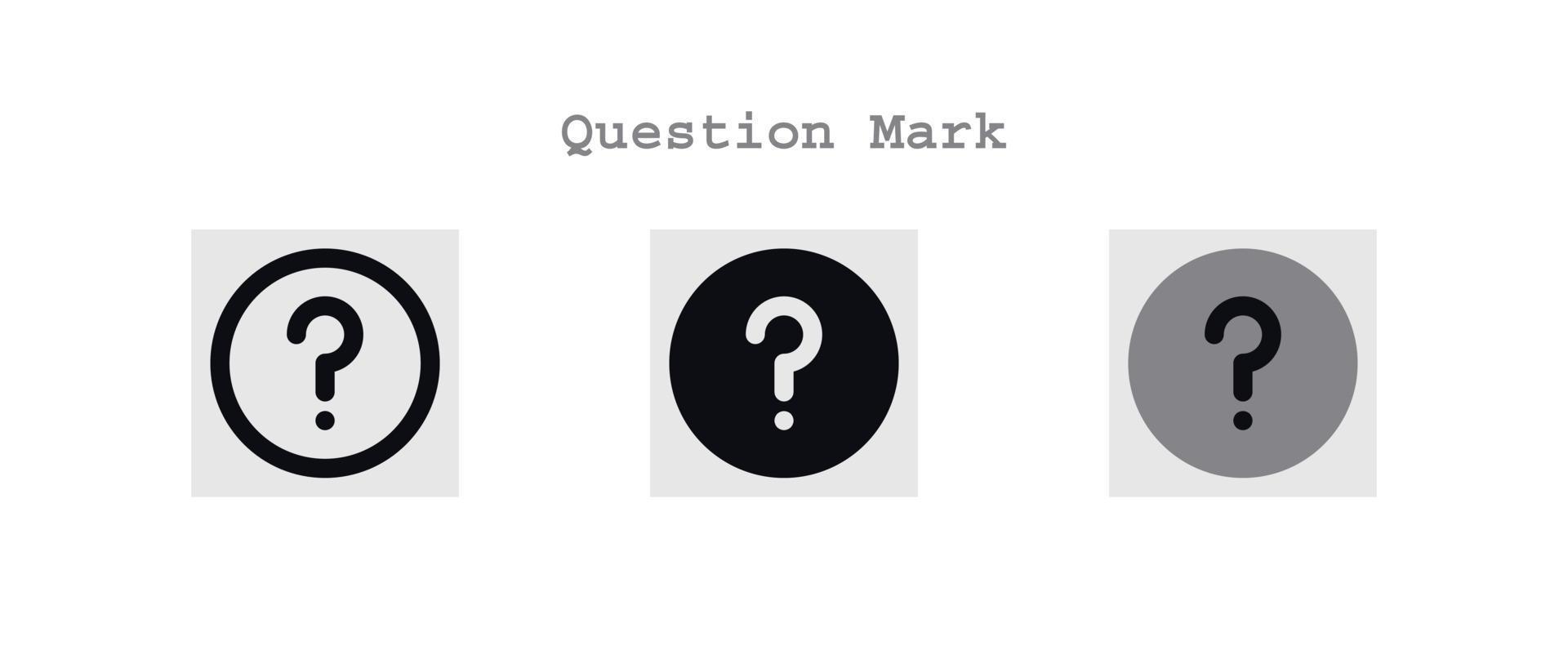 question mark icons set vector