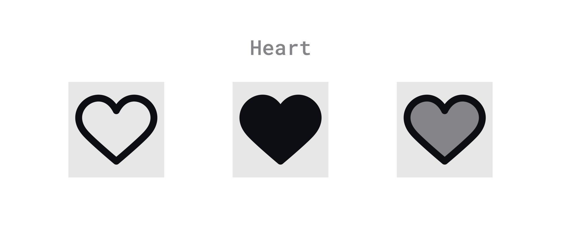 Heart Icons Sheet vector