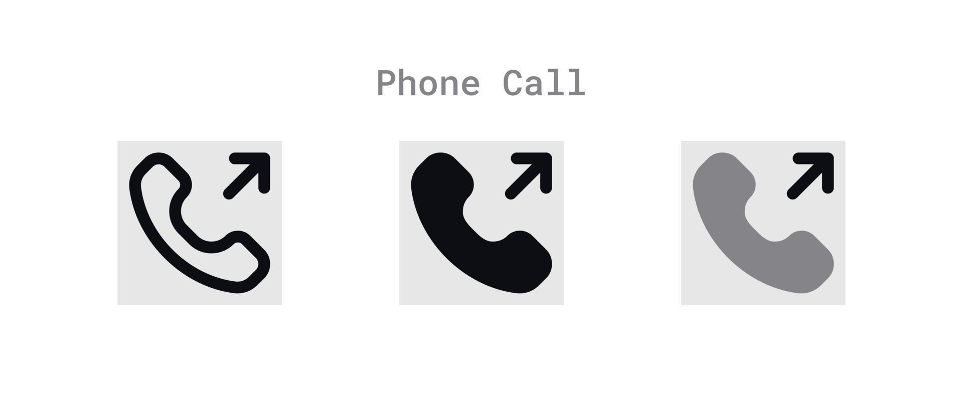 Outgoing Phone Call Icons Sheet vector