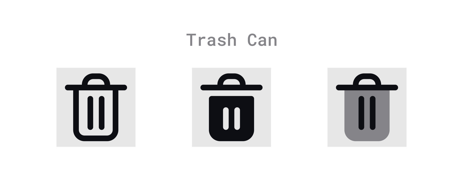 Trash Can Icons Sheet 20790962 Vector Art at Vecteezy
