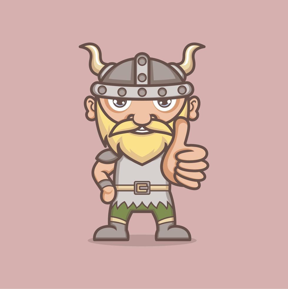 linda dibujos animados vikingos vector