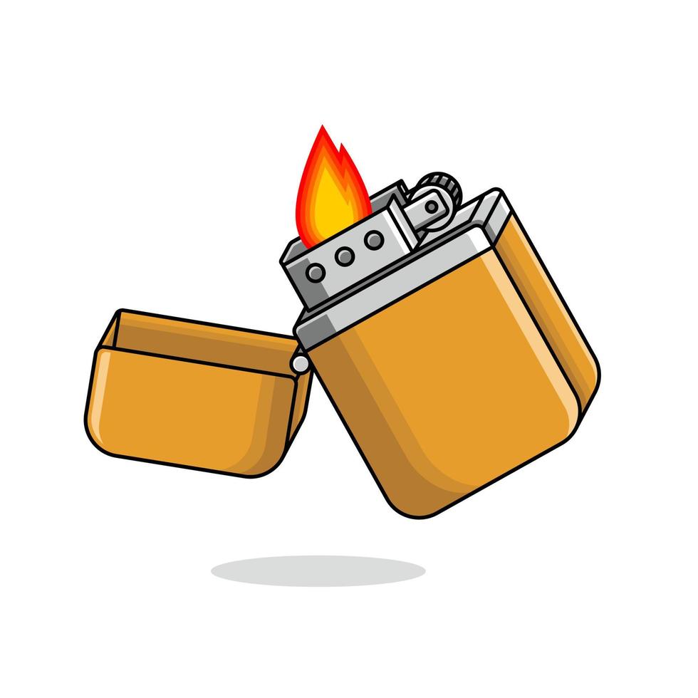 cute cartoon lighter vector