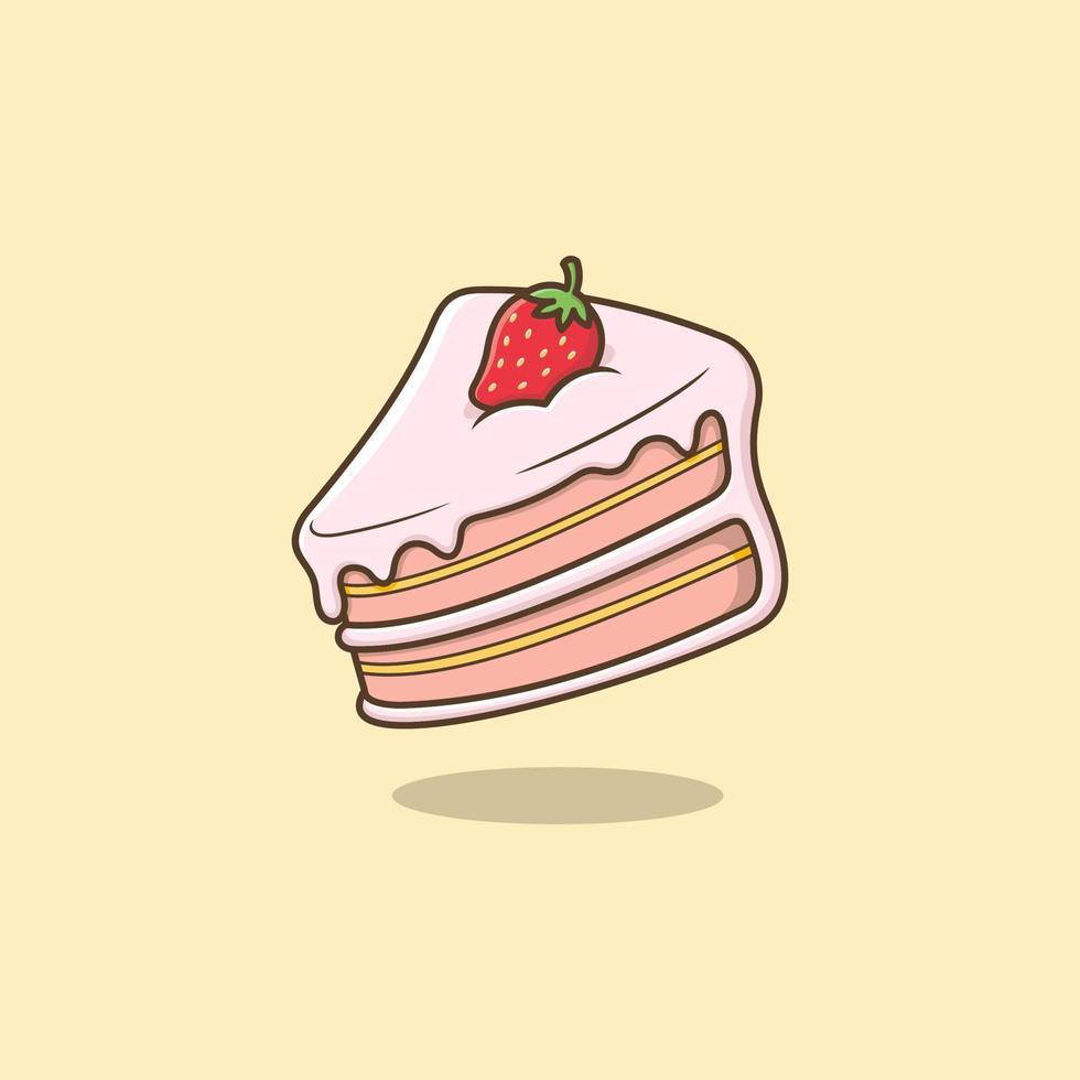 cute cartoon tart vector