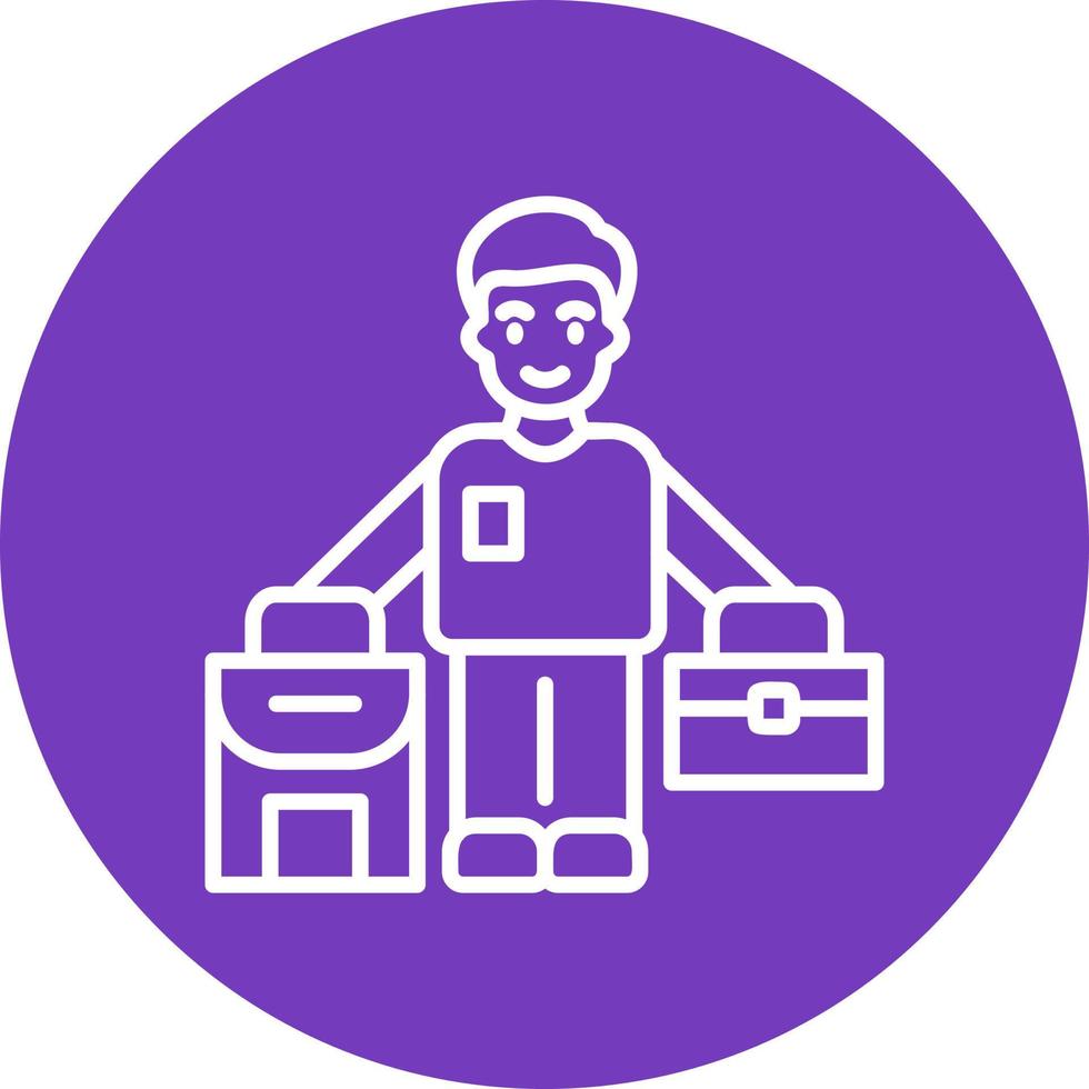 Refugee man Vector Icon