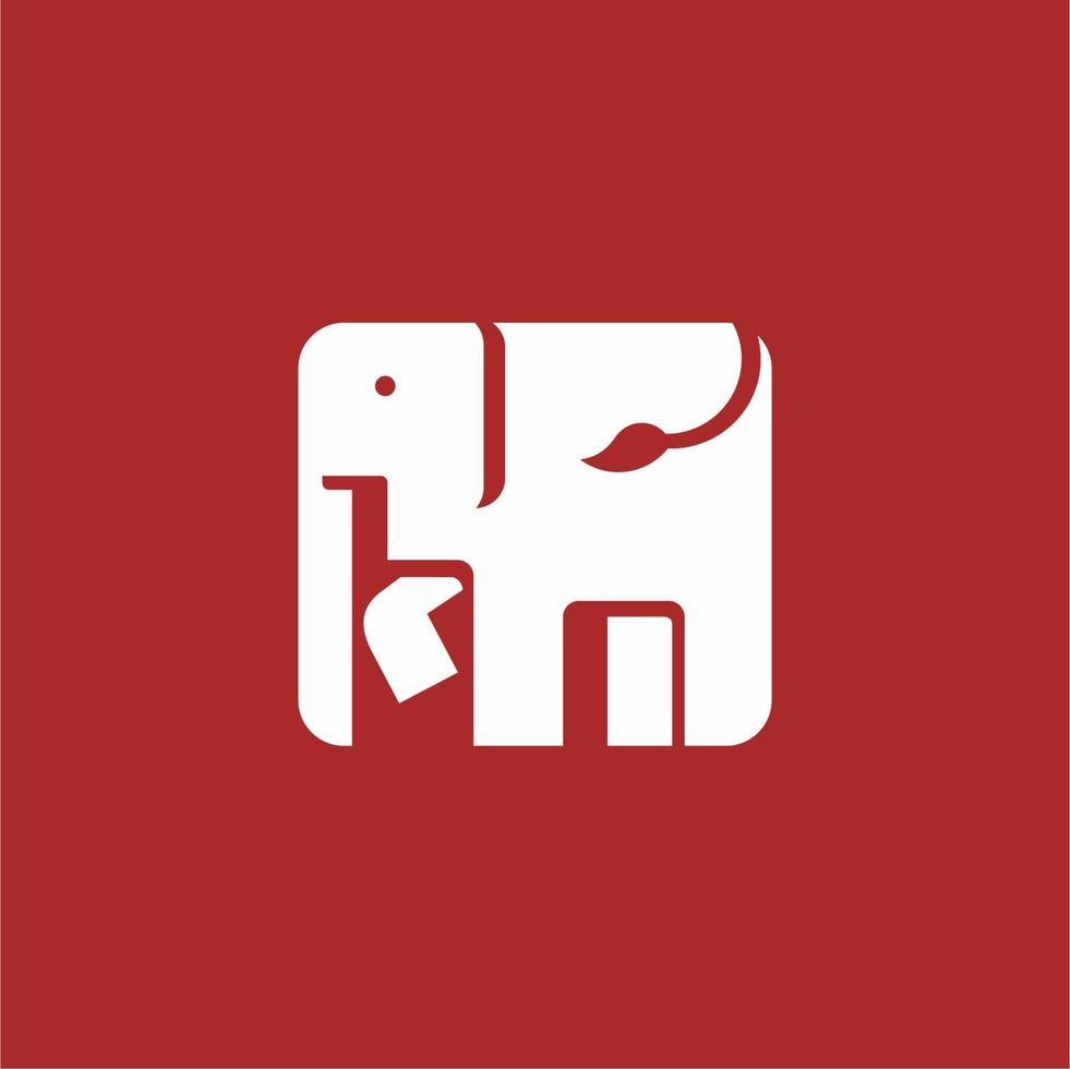 elefante sencillo logo vector