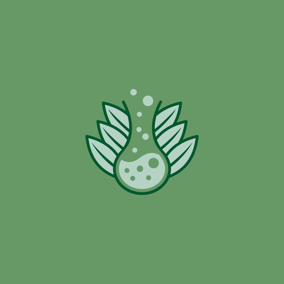 natural herb simple logo vector