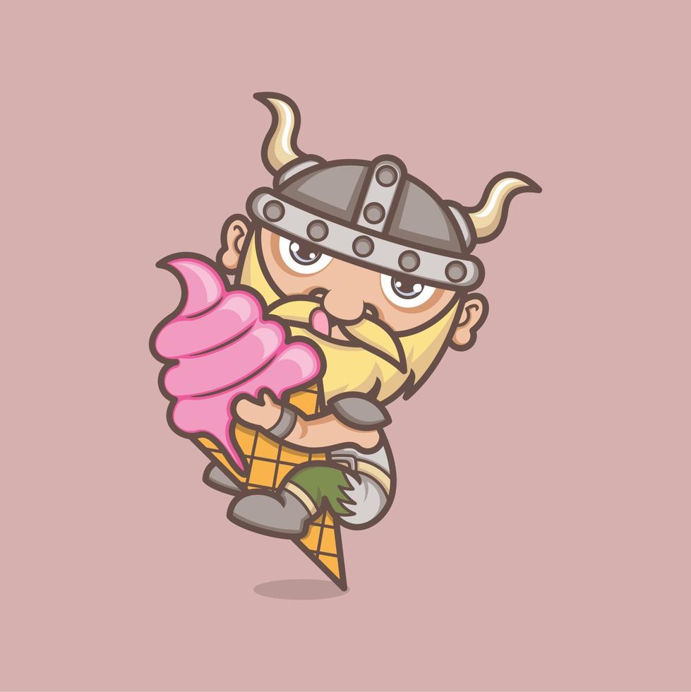 cute cartoon vikings vector