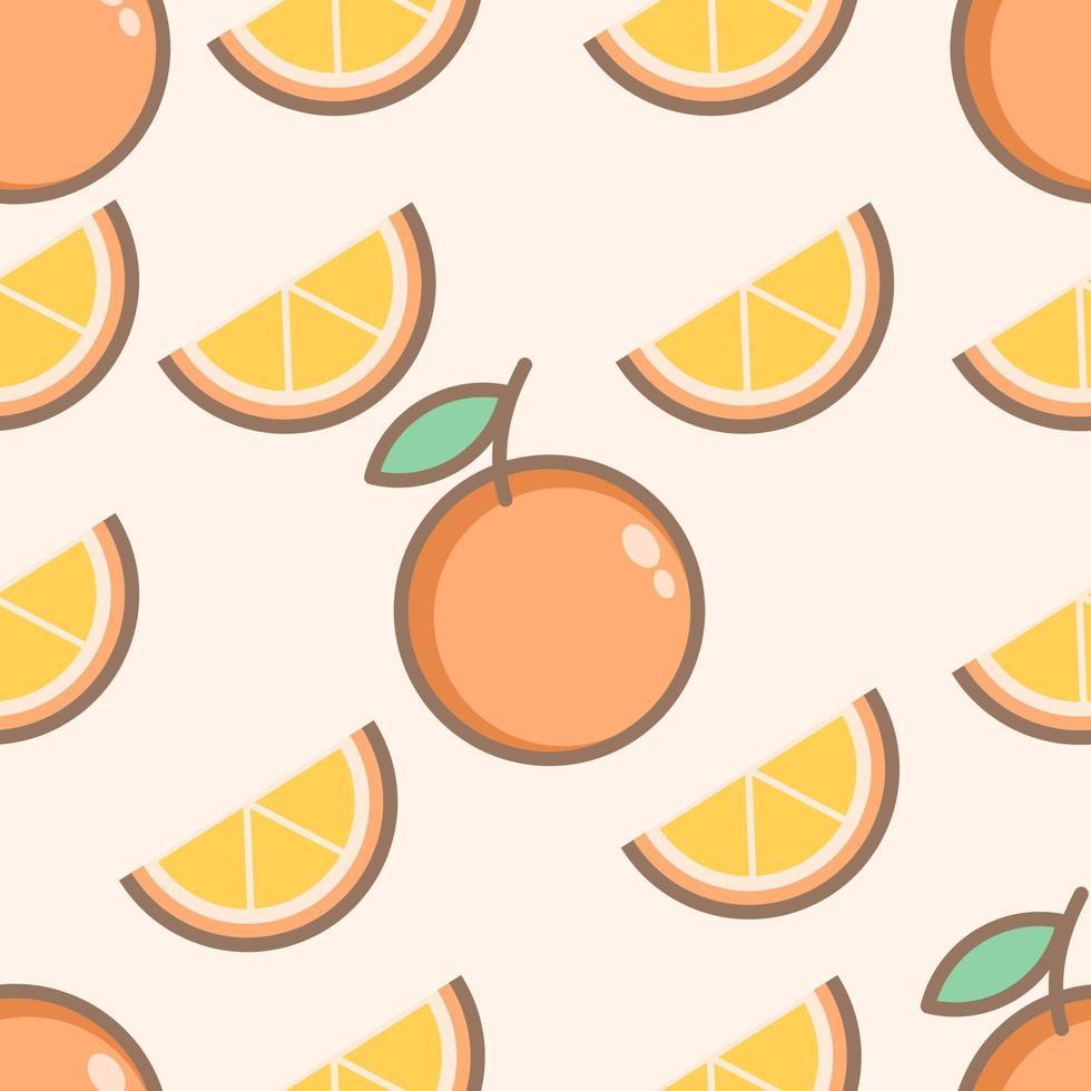 cartoon orange pattern vector