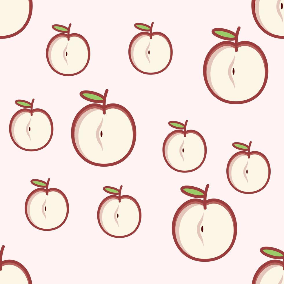 cartoon apple pattern vector