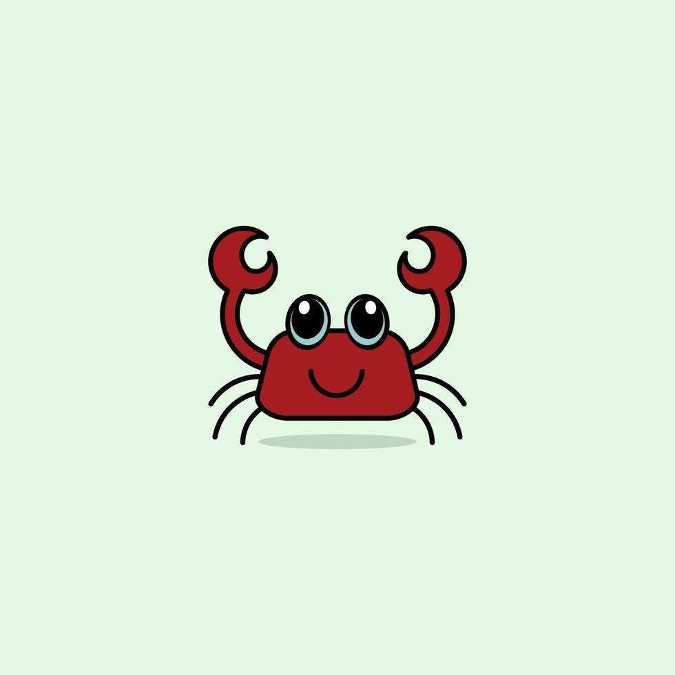 cute cartoon crabs vector