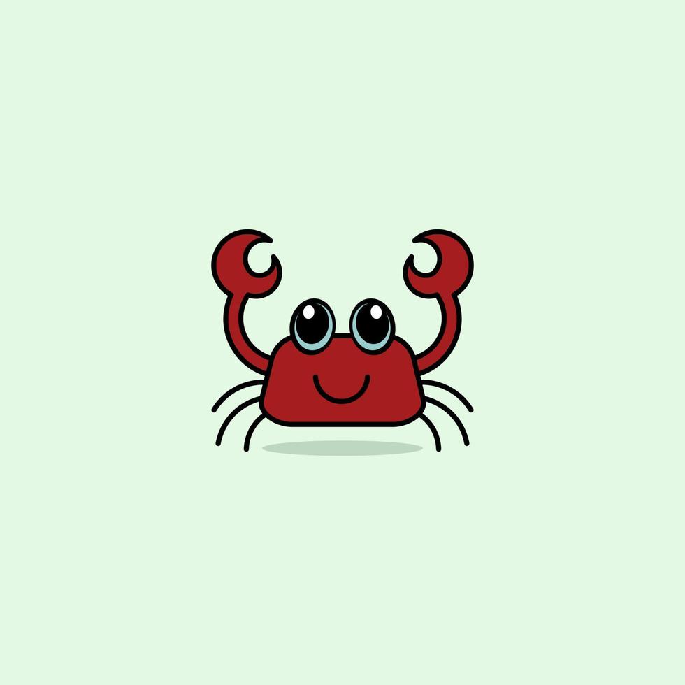 cute cartoon crabs vector