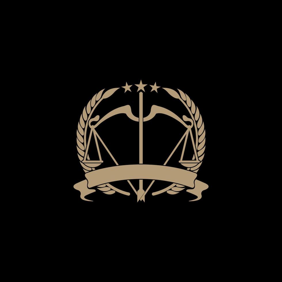 justice arrow simple logo vector