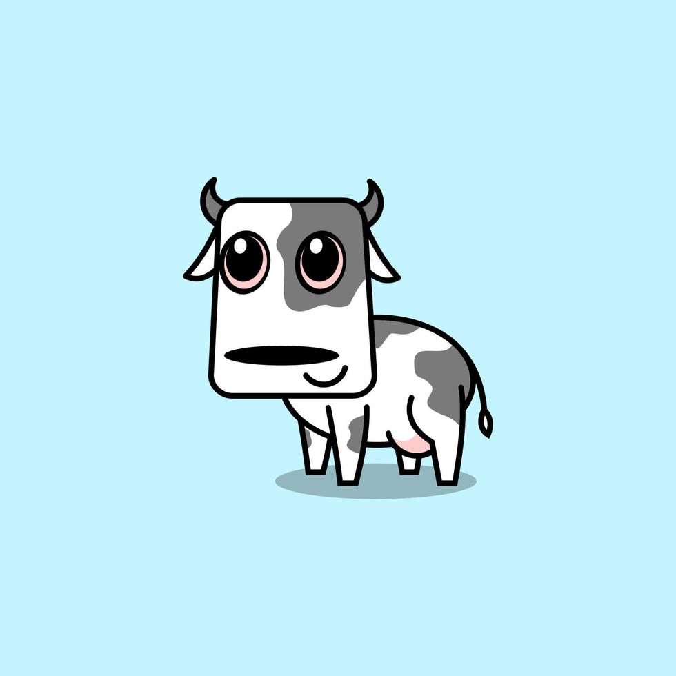 cute cartoon cow vector