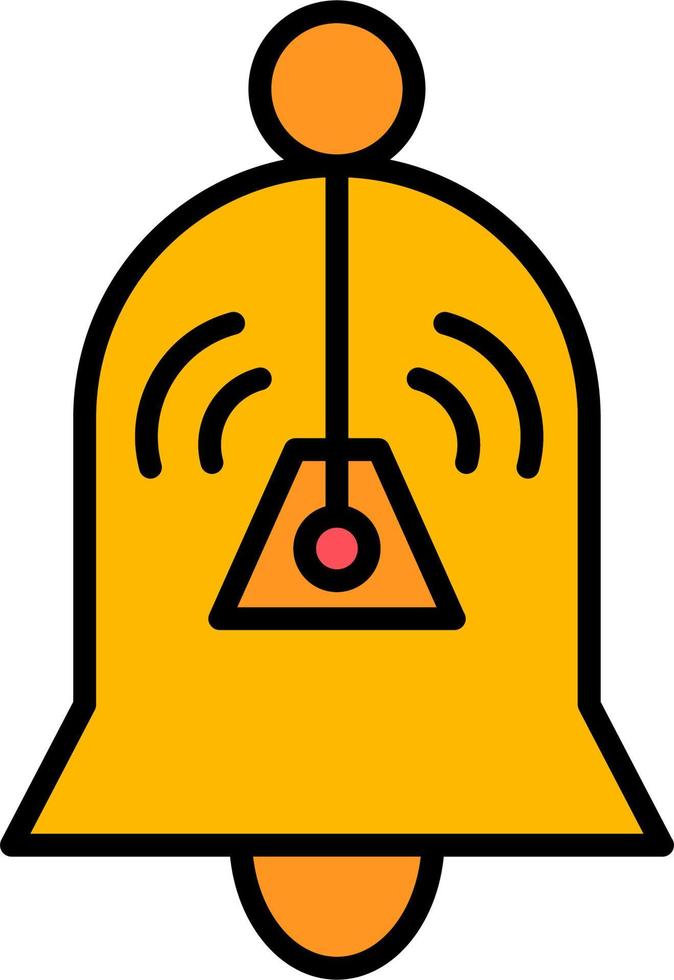 icono de vector de campana de escuela