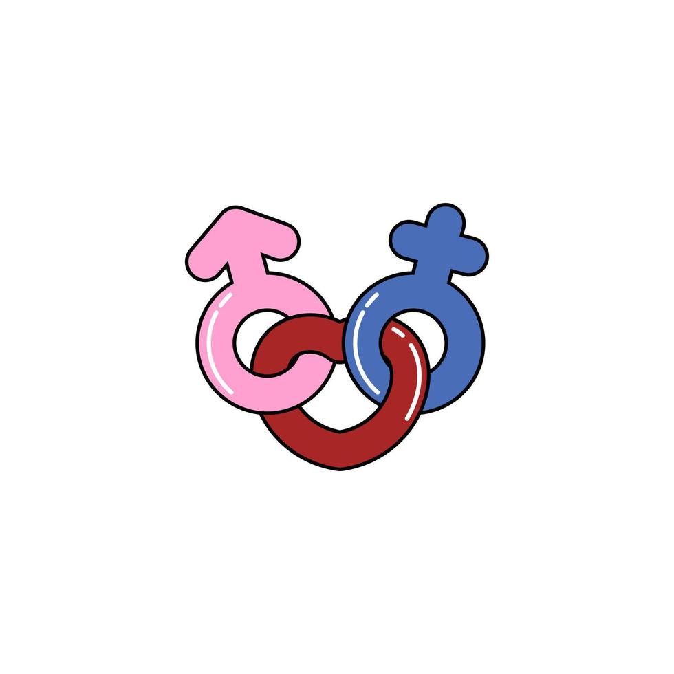 simple logo of love gender vector