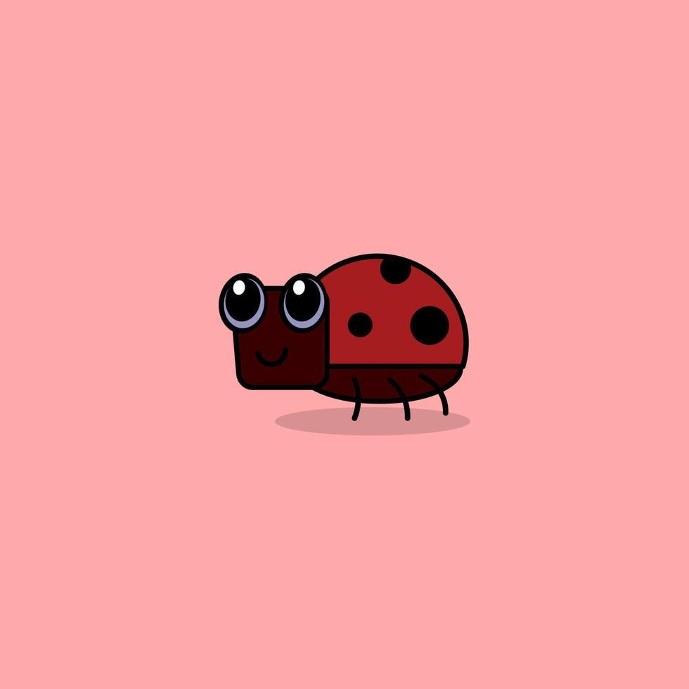 cute cartoon beetle vector