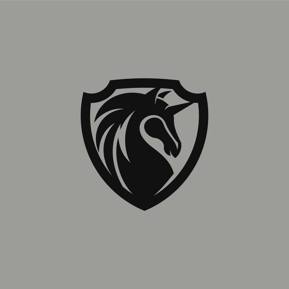 unicorn simple logo vector