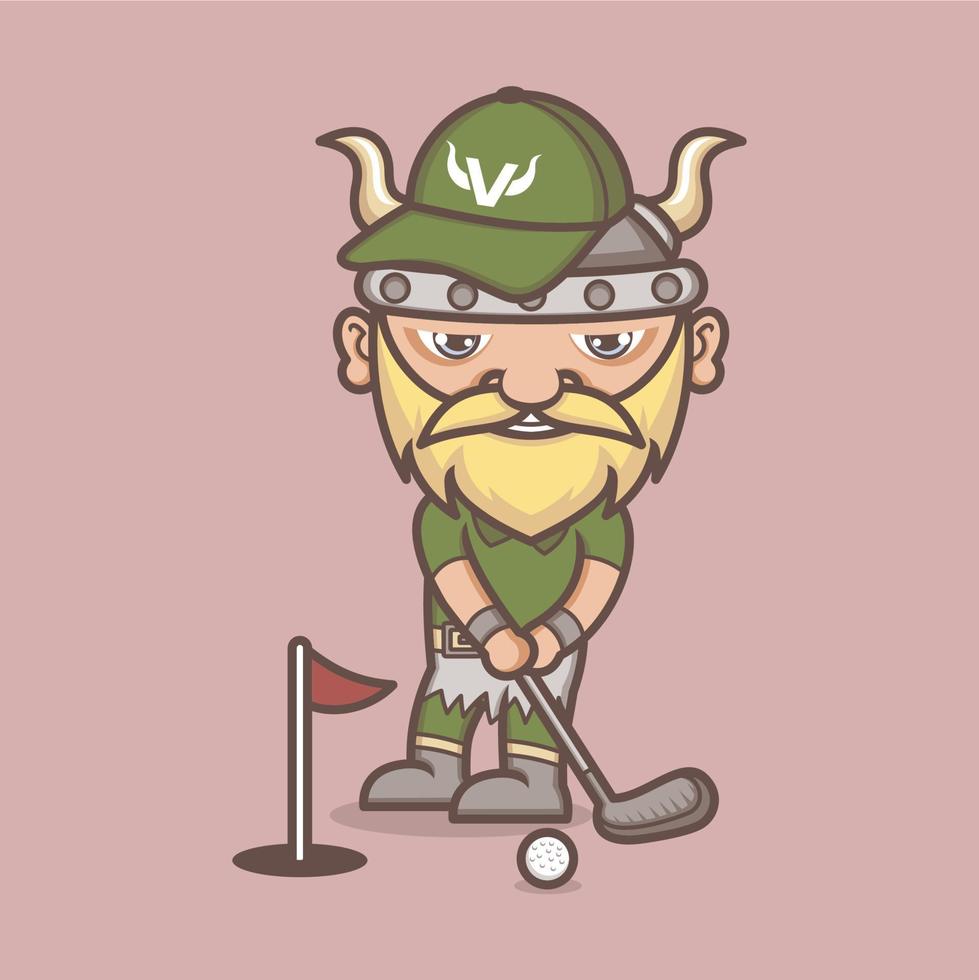 cute cartoon vikings vector