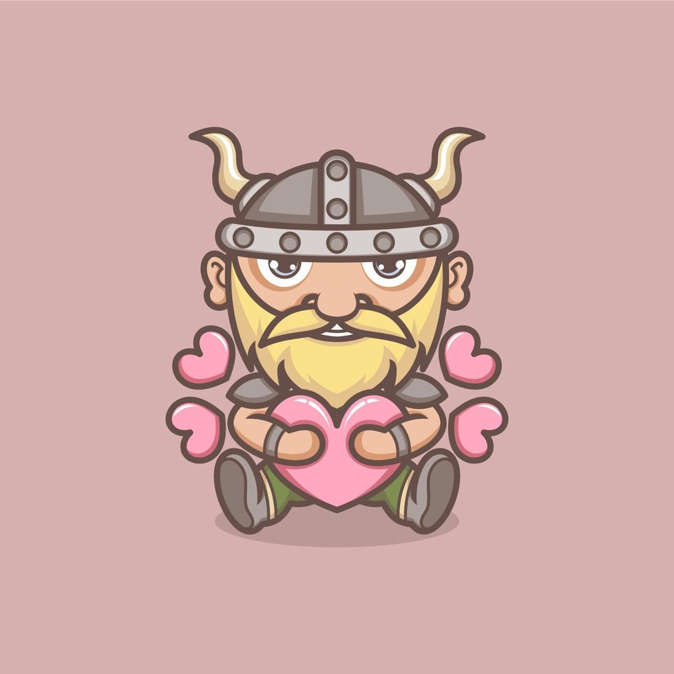 cute cartoon vikings vector